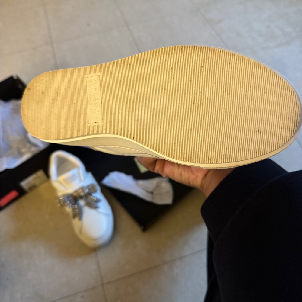 Kurt Geiger Silver Leather Sneakers - Picture 4 of 5
